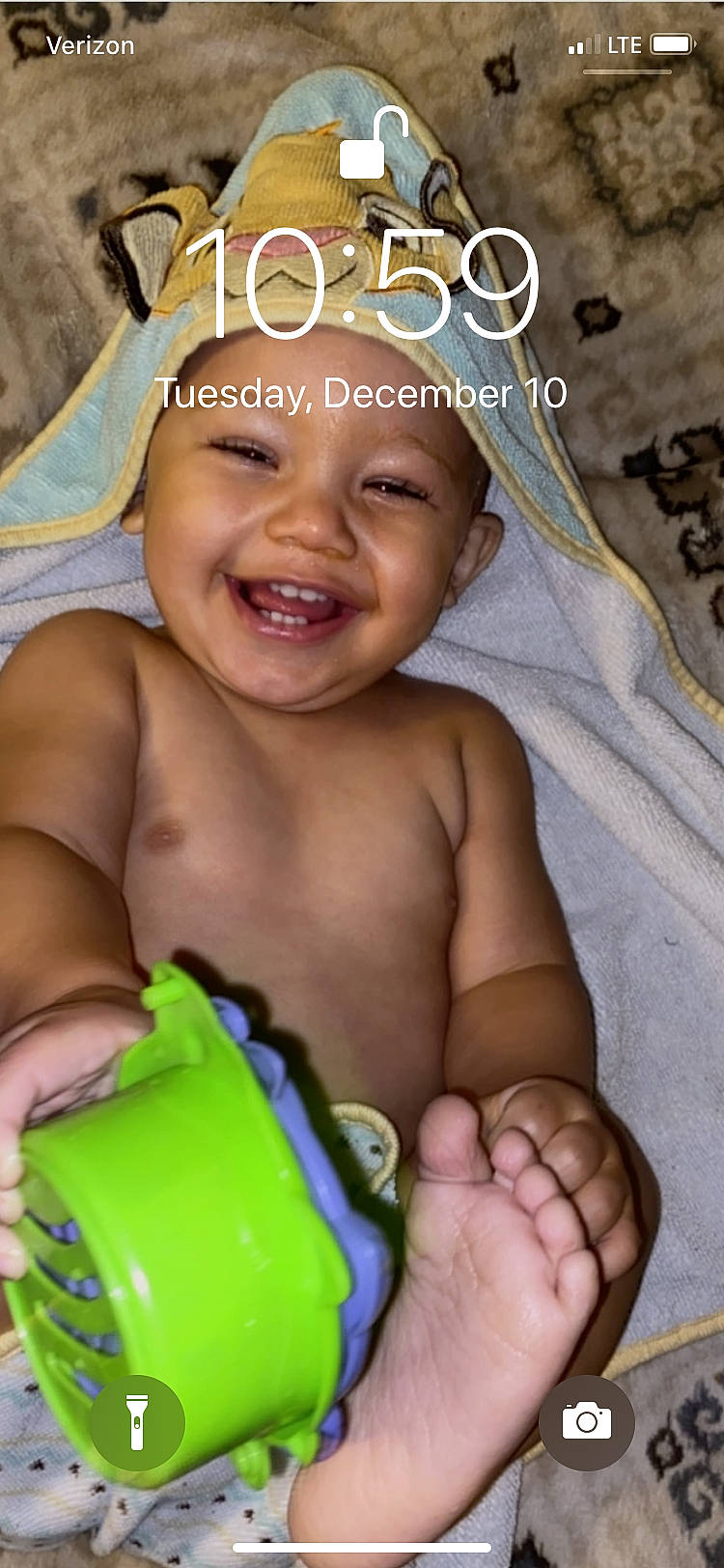 Kobie is registered to the contest to win money with this photo: baby, child, facial_expression, happy, headwear, joy, laugh, person, product, skin, smile, toddler