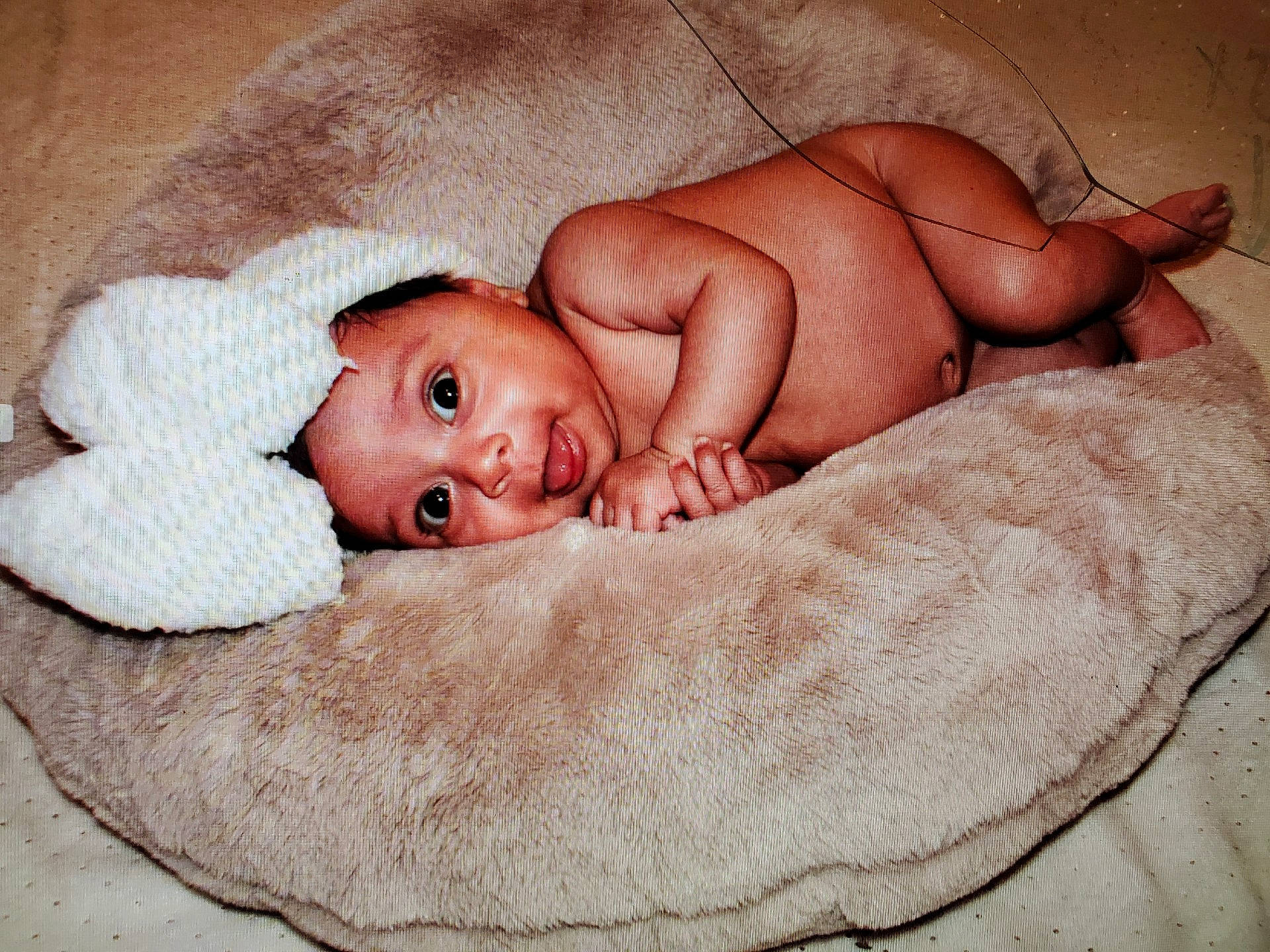 Mia is registered to the contest to win money with this photo: art, baby, baby_products, baby_sleeping, baby_toddler_clothing, bedtime, chest, child, comfort, fur, headgear, headwear, linens, nap, person, portrait_photography, room, skin, sleep, textile