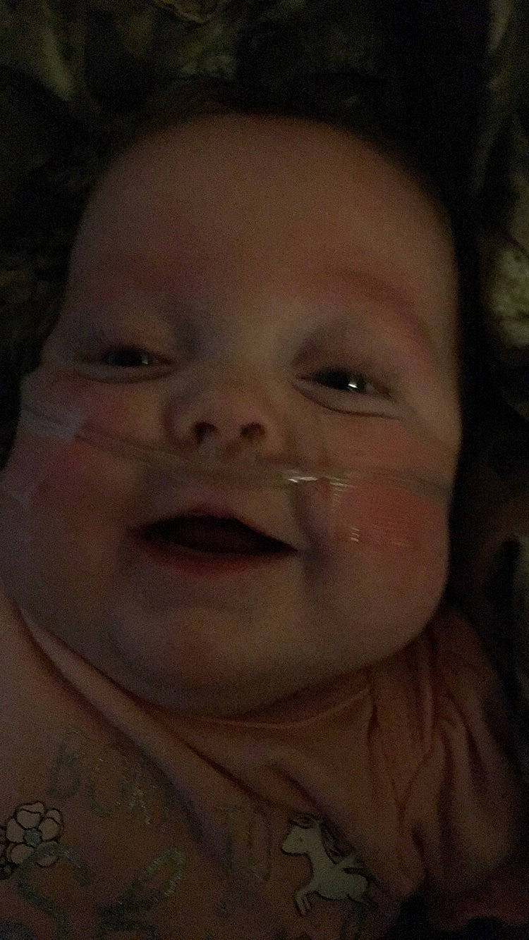 Emma joined the competition — help win amazing prizes! baby, cheek, child, chin, close_up, eye, eyebrow, face, facial_expression, forehead, head, laugh, lip, mouth, nose, organ, person, skin, smile, toddler