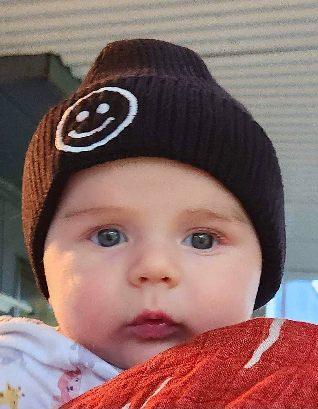 Brooks joined the competition — help win amazing prizes! baby, cap, cheek, child, chin, close_up, eye, eyebrow, eyelash, fashion_accessory, forehead, head, headgear, headwear, knit_cap, lip, nose, person, skin, toddler