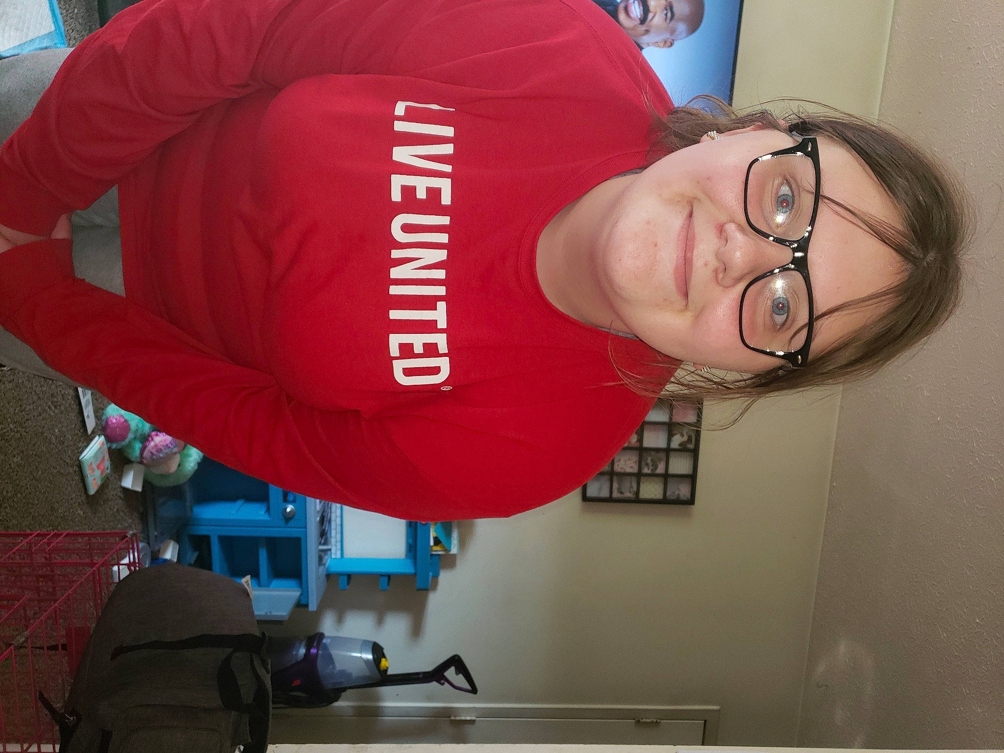 Heaven is registered to the contest to win money with this photo: active_shirt, carmine, chest, comfort, elbow, eyewear, glasses, hat, joy, knee, person, personal_protective_equipment, room, shoulder, sink, sleeve, smile, sportswear, t_shirt, tap