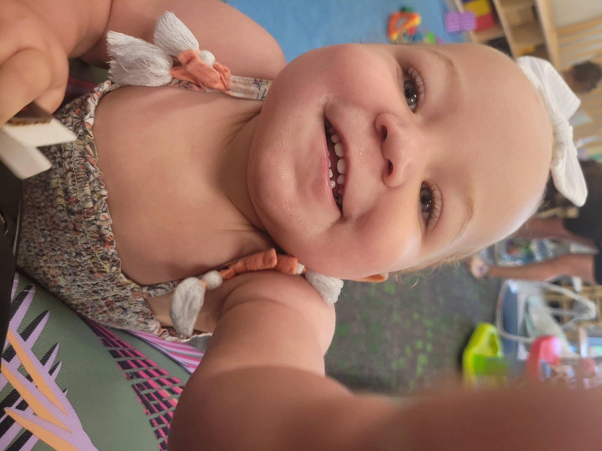 Denise joined the competition — help win amazing prizes! abdomen, baby, baby_laughing, baby_toddler_clothing, cheek, chest, eyelash, finger, fun, happy, hat, iris, joy, lip, mouth, nose, person, skin, smile, thigh