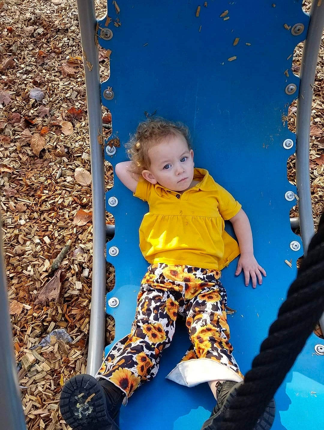 Sabrina-marie is registered to the contest to win money with this photo: baby_toddler_clothing, child, city, electric_blue, flash_photography, fun, happy, leisure, outdoor_play_equipment, pattern, people_in_nature, person, play, playground, product, recreation, shorts, standing, symmetry, t_shirt