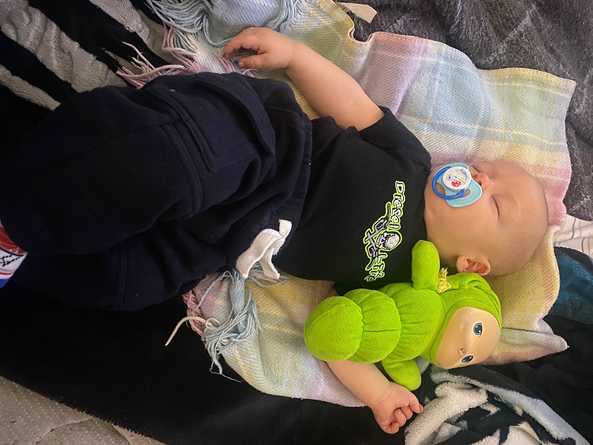 Julian joined the competition — help win amazing prizes! arm, baby, baby_sleeping, chest, comfort, elbow, fashion_accessory, finger, gesture, human_leg, joint, knee, nail, person, plush, stuffed_toy, textile, thigh, thumb, toy