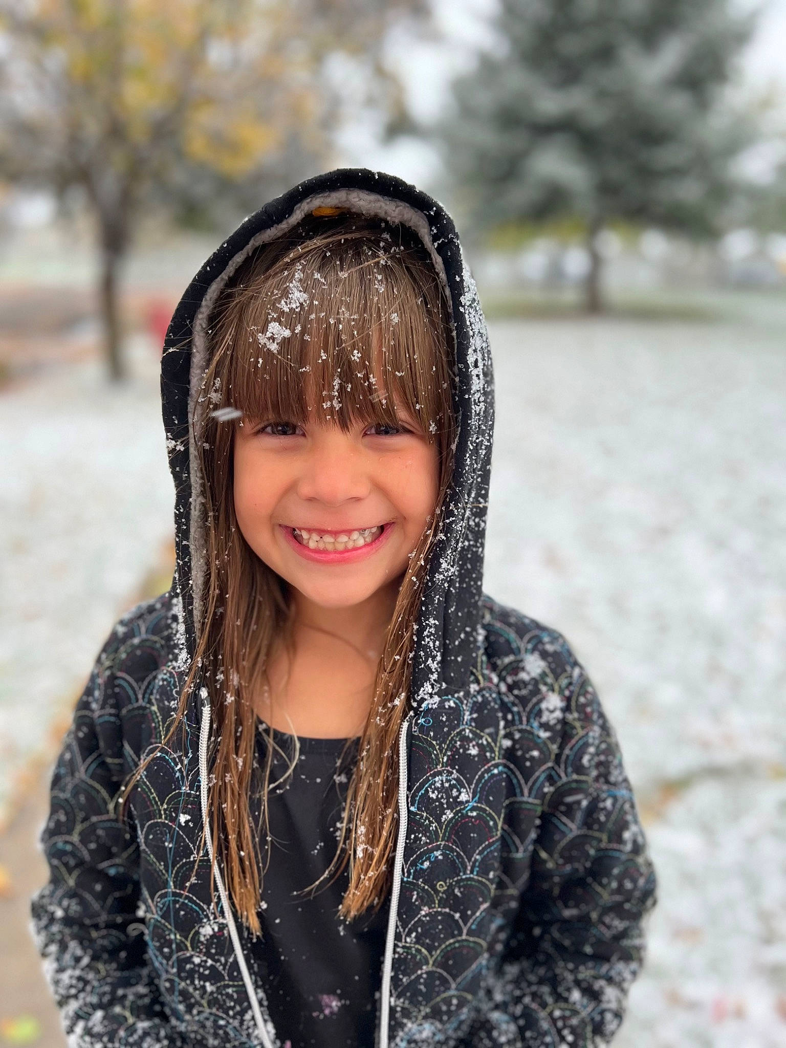 Brooklyn is registered to the contest to win money with this photo: black_hair, child, eye, fashion_accessory, flash_photography, freezing, fun, fur, grass, hair, happy, iris, joy, long_hair, outerwear, pattern, people_in_nature, person, smile, toddler