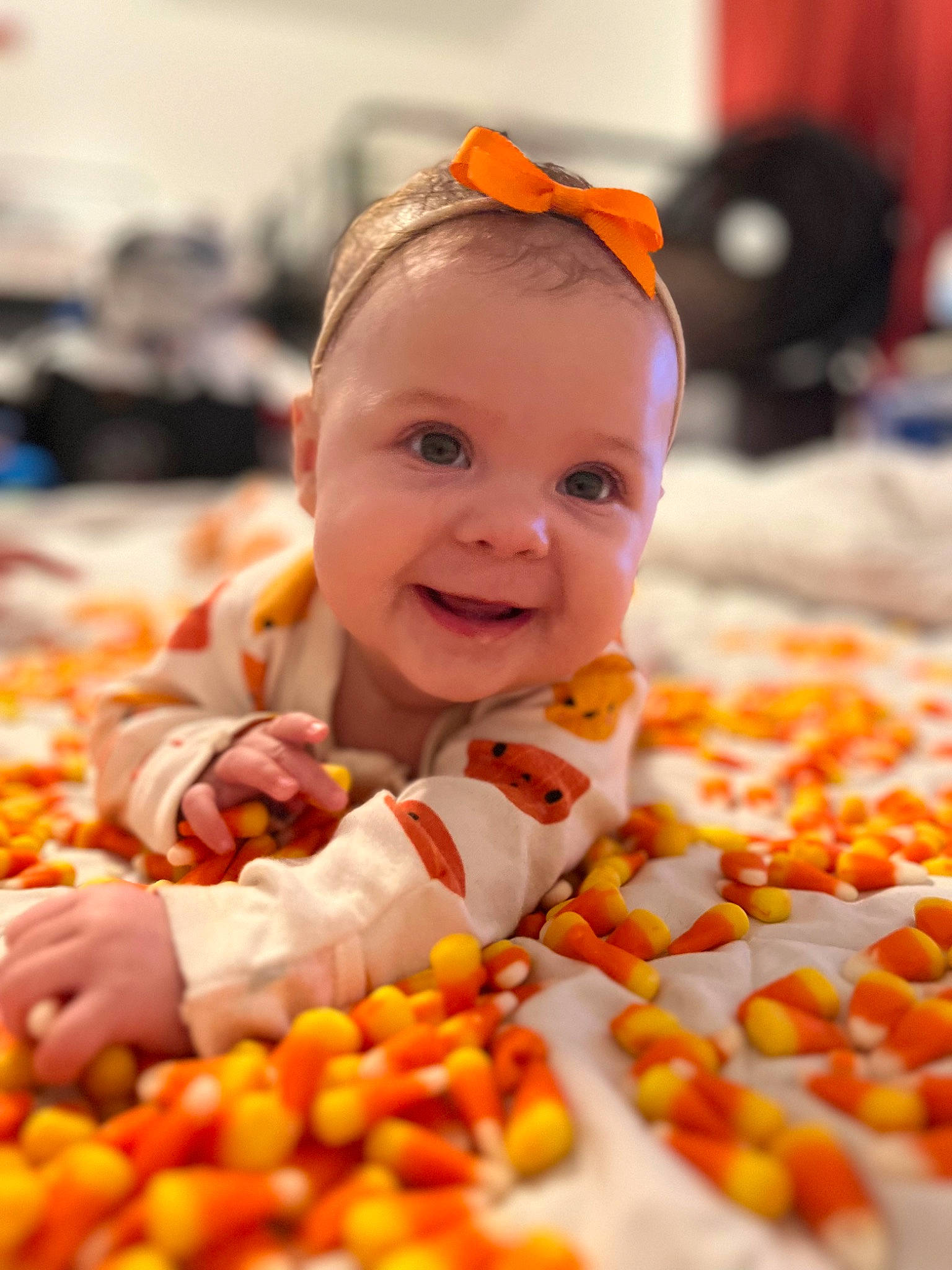 Oaklyn joined the competition — help win amazing prizes! baby, child, city, cuisine, event, food, fun, happy, ingredient, joy, local_food, market, natural_foods, orange, peach, person, plant, produce, smile, sweetness