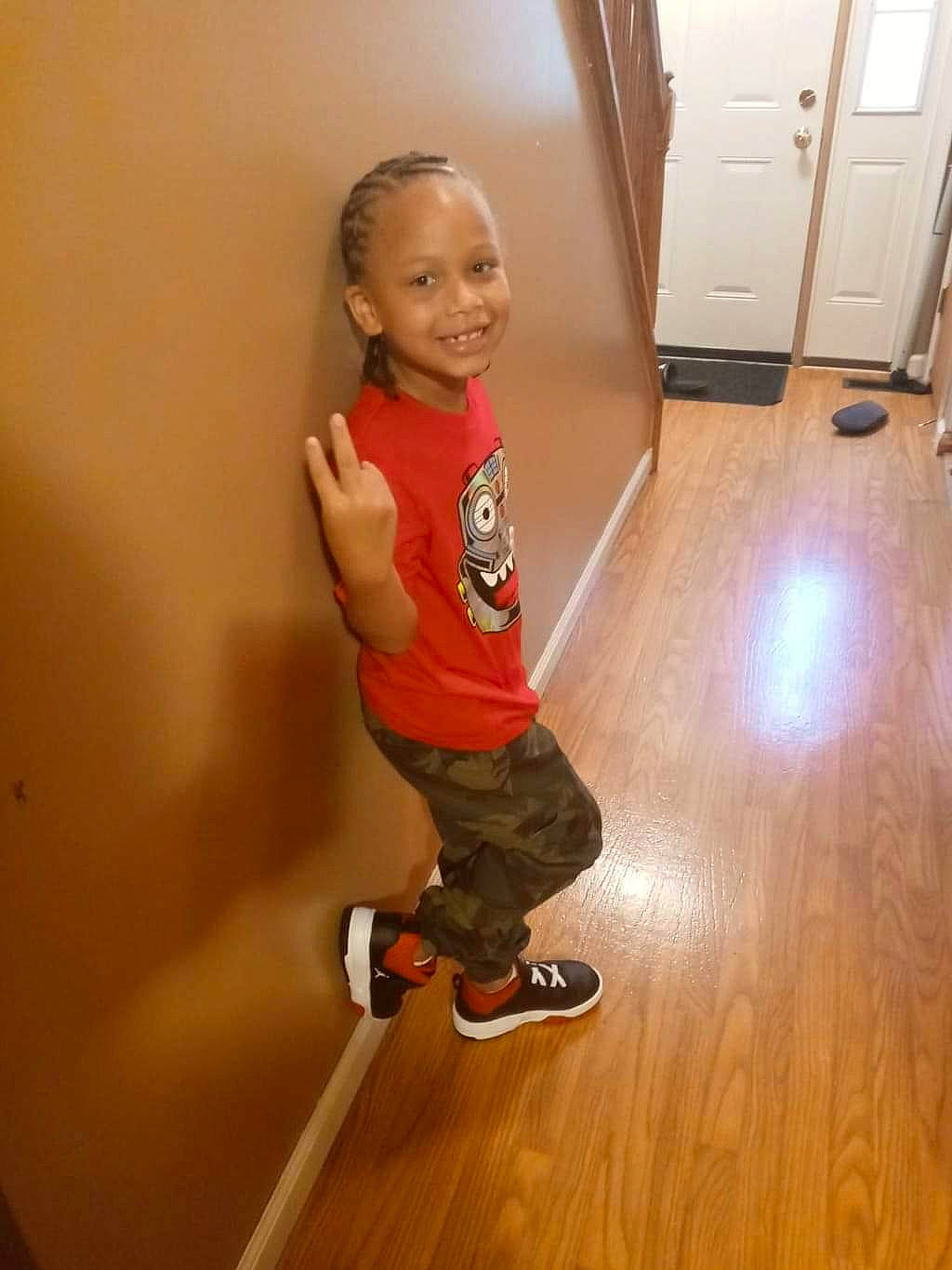 Joaquin joined the competition — help win amazing prizes! cabinetry, elbow, eye, face, floor, flooring, hair, happy, hardwood, head, joy, knee, leg, outdoor_shoe, person, shoe, shorts, smile, thigh, toddler