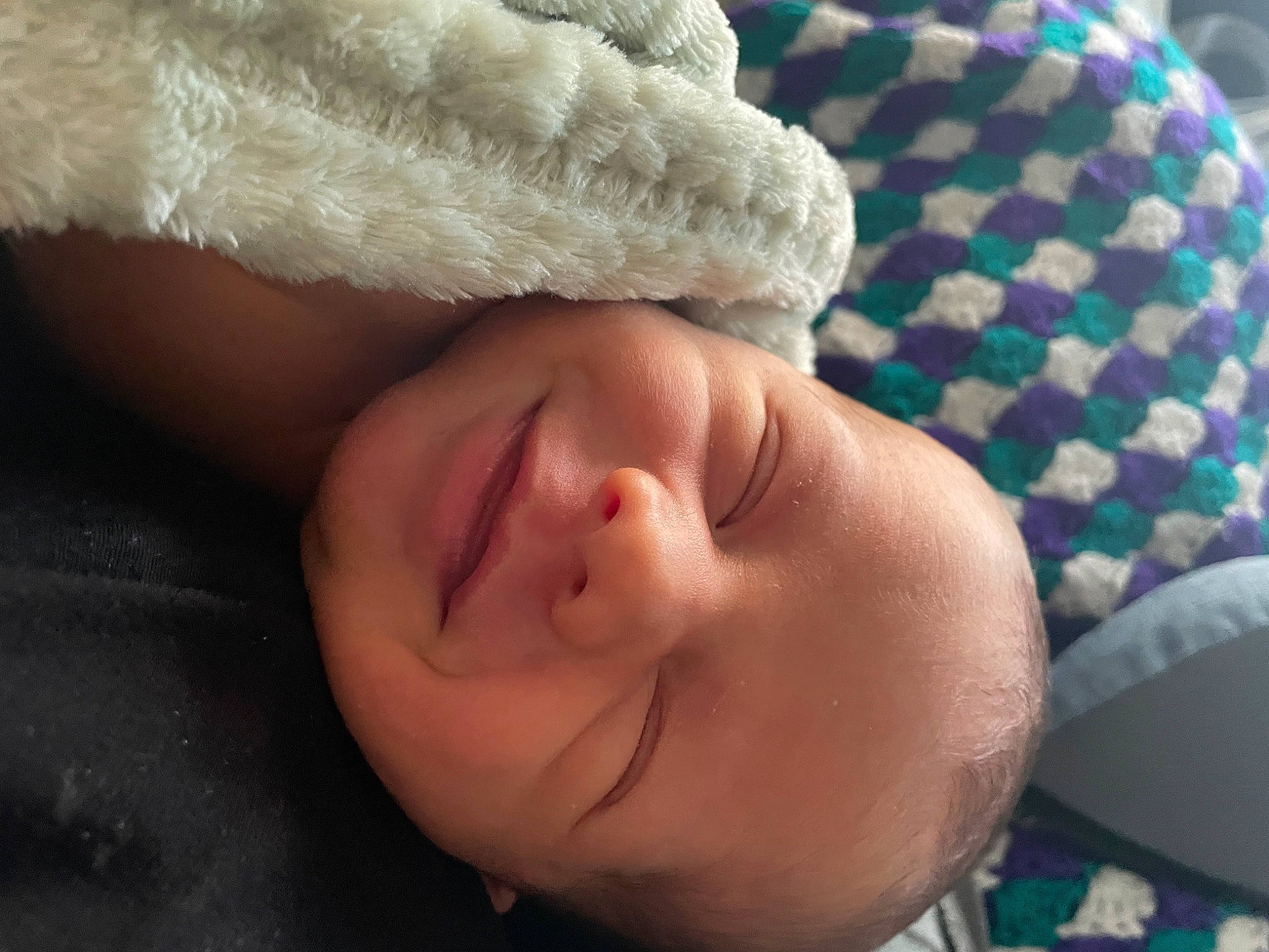 Khalani joined the competition — help win amazing prizes! arm, baby, baby_sleeping, cheek, child, comfort, eyebrow, eyelash, hair, hand, human_body, iris, lip, mouth, nose, pattern, person, skin, textile, thumb