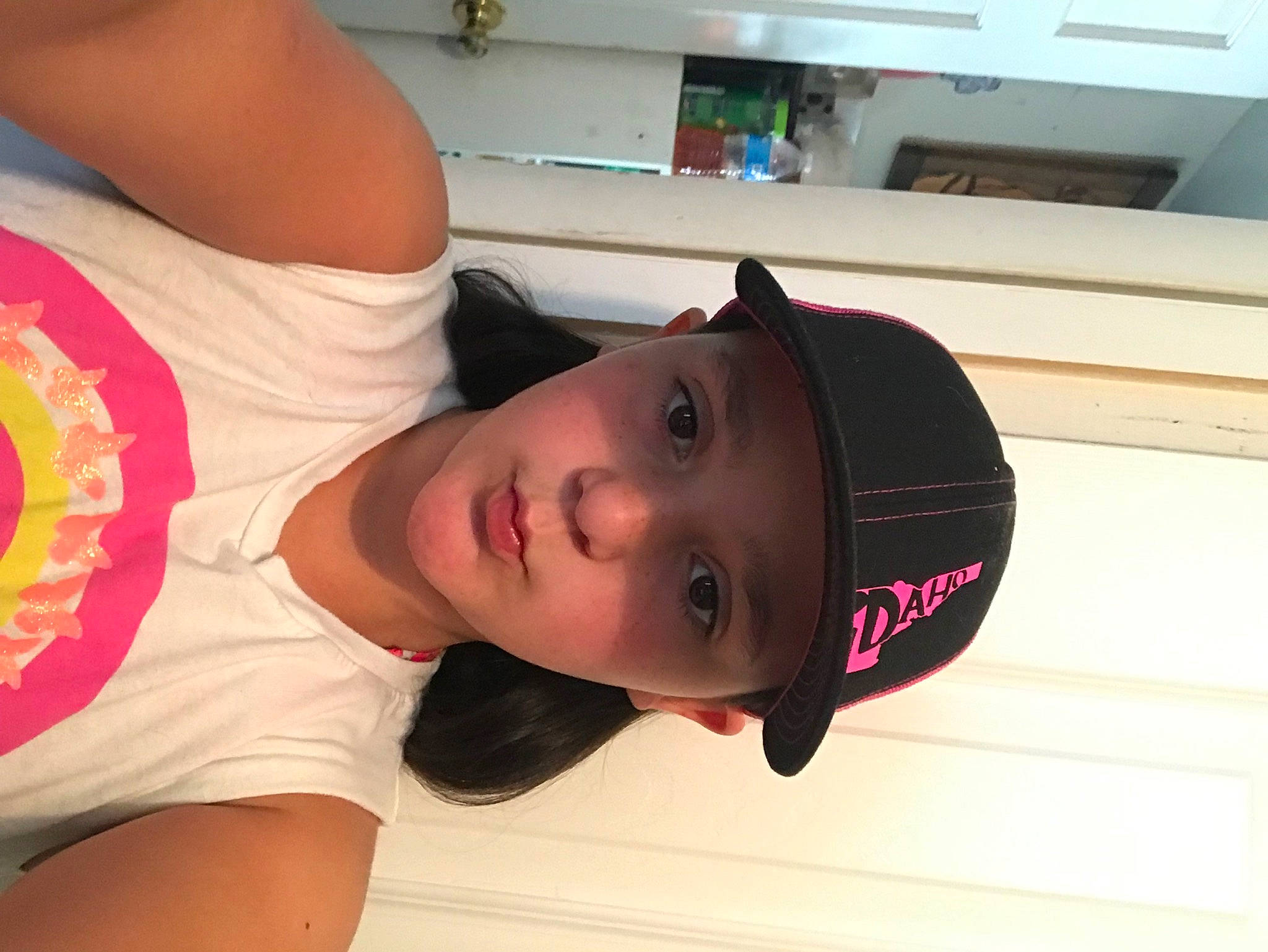 Mckayla joined the competition — help win amazing prizes! abdomen, active_tank, cap, chest, elbow, eyelash, fun, hat, headwear, human_leg, joint, neck, nose, person, room, shoulder, sleeve, t_shirt, thigh, throat