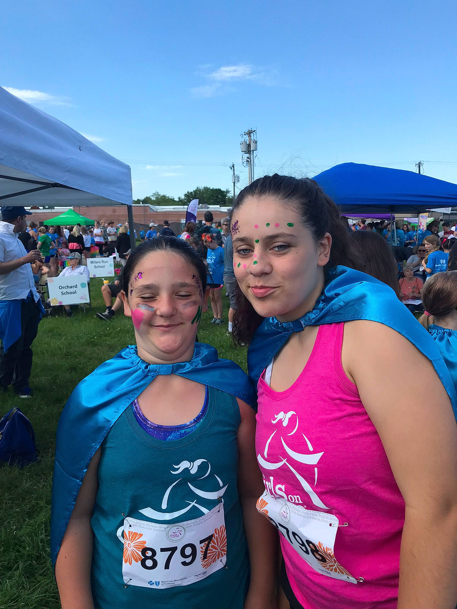 Mckayla joined the competition — help win amazing prizes! athlete, blue, chair, chest, crowd, electric_blue, event, eyewear, fun, grass, happy, joy, leisure, magenta, person, pink, plant, recreation, sky, smile