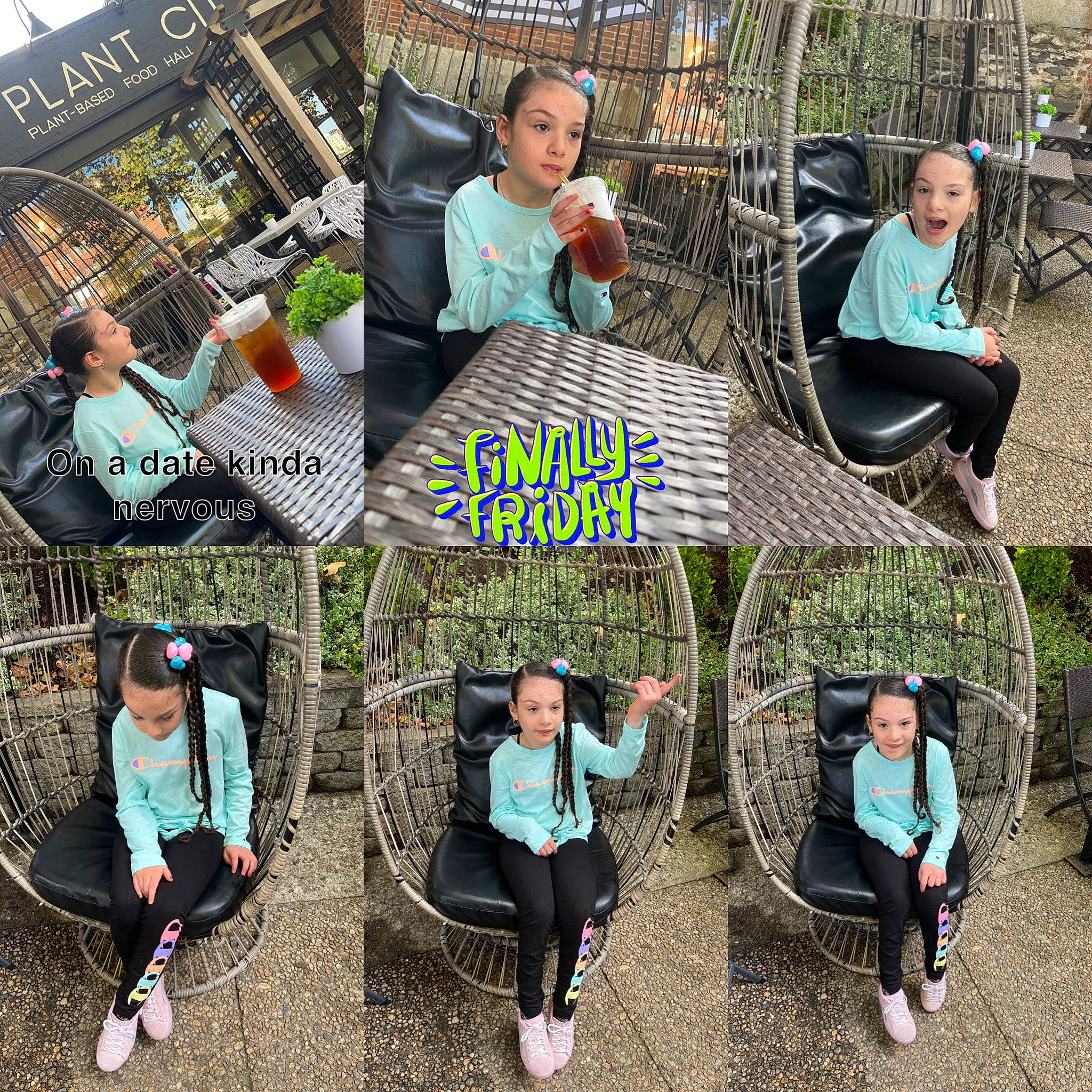 Samara joined the competition — help win amazing prizes! adaptation, chair, clothing, collage, facial_expression, footwear, fun, grass, green, head, joy, leisure, pattern, person, physical_fitness, plant, recreation, sitting, sleeve, snapshot