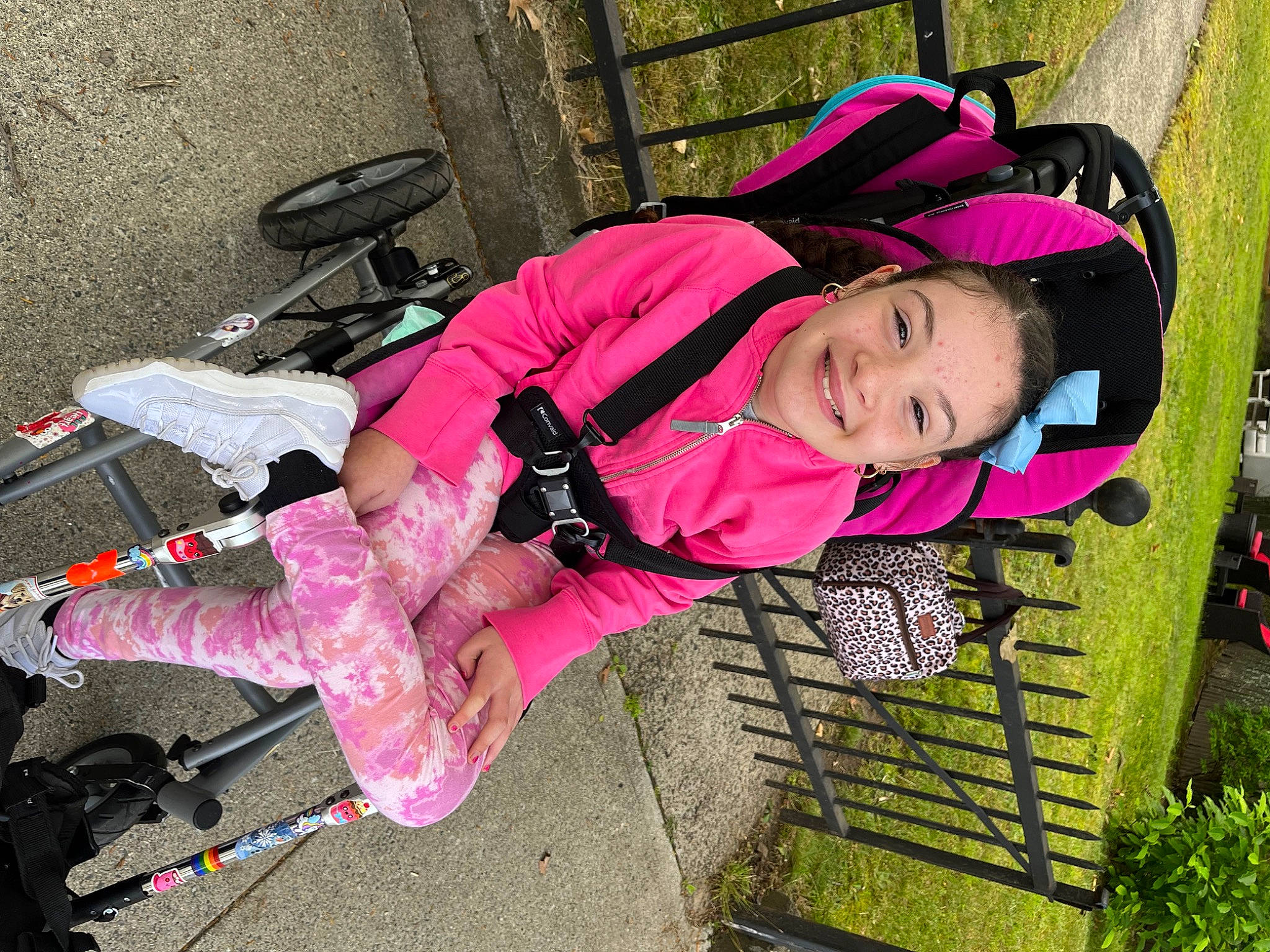 Samara joined the competition — help win amazing prizes! boot, child, costume, fun, grass, happy, joy, leisure, magenta, outdoor_shoe, person, pink, plant, recreation, smile, toddler, tree, walking_shoe, winter