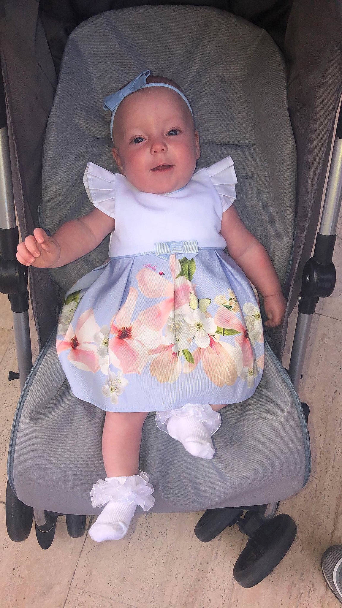 Connie is registered to the contest to win money with this photo: baby, baby_products, child, dress, person, pink, product, skin, smile, toddler