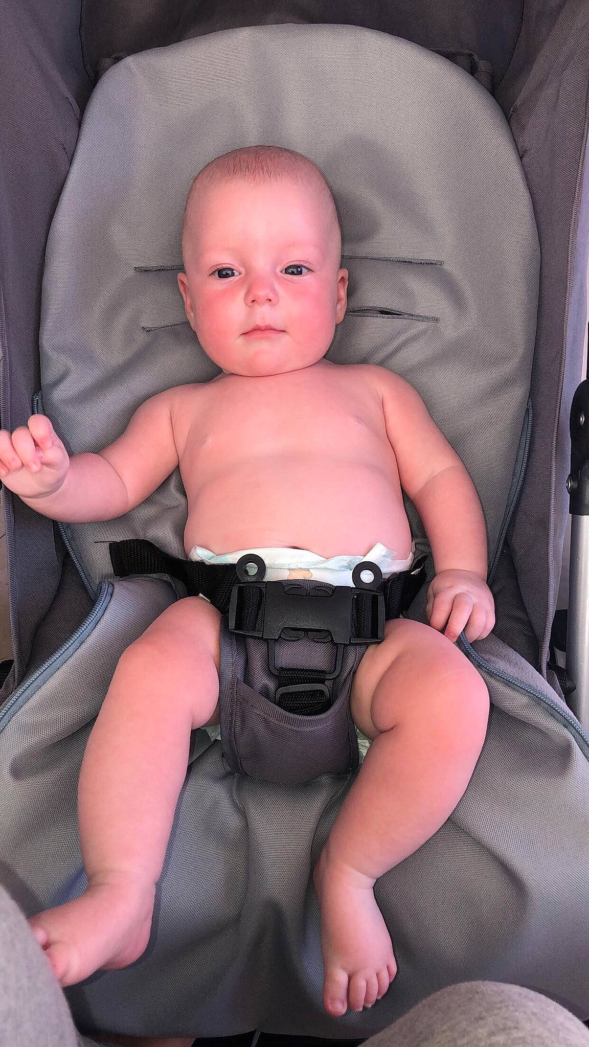 Connie joined the competition — help win amazing prizes! baby, baby_carriage, baby_in_car_seat, baby_products, car_seat, child, comfort, leg, person, product, sitting, skin, toddler