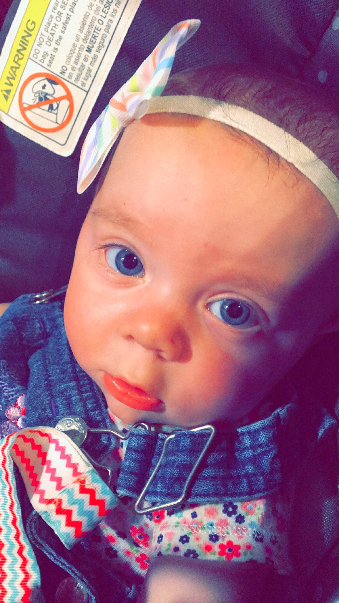 Mavis is registered to the contest to win money with this photo: baby, cheek, child, chin, close_up, eye, eyebrow, eyelash, face, forehead, head, iris, lip, mouth, nose, person, pink, skin, smile, toddler