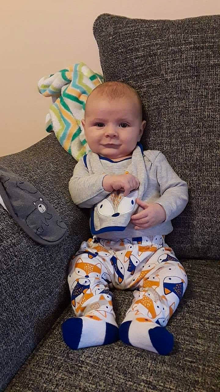 Casey joined the competition — help win amazing prizes! baby, baby_toddler_clothing, child, person, sitting, toddler