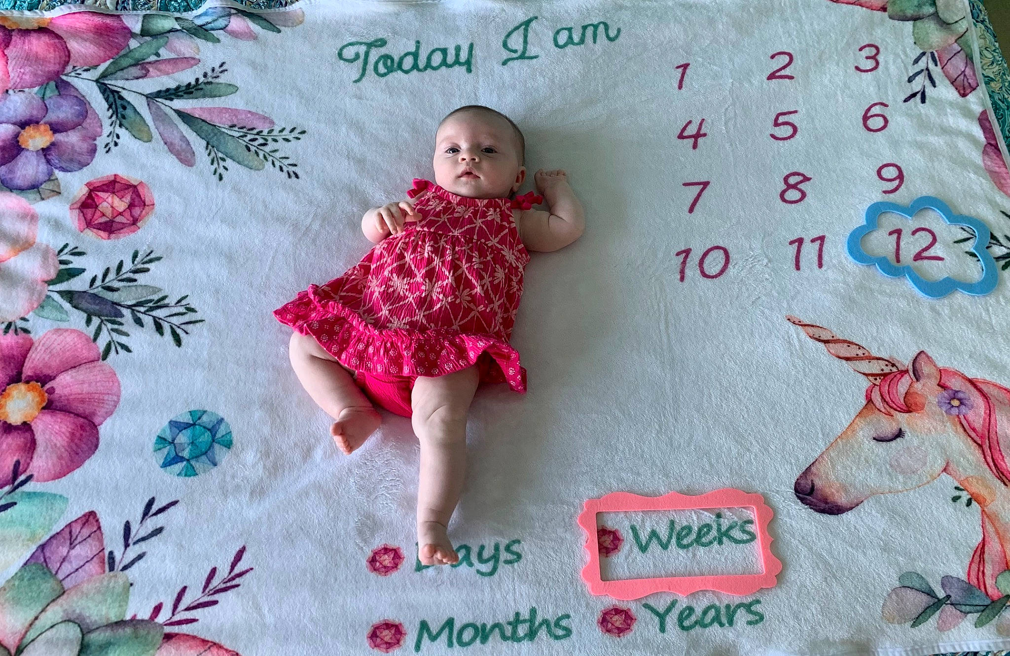 Ariel is registered to the contest to win money with this photo: art, baby, baby_toddler_clothing, child, craft, creative_arts, dress, font, linens, magenta, pattern, peach, person, petal, pink, room, sleeve, textile, toddler, working_animal