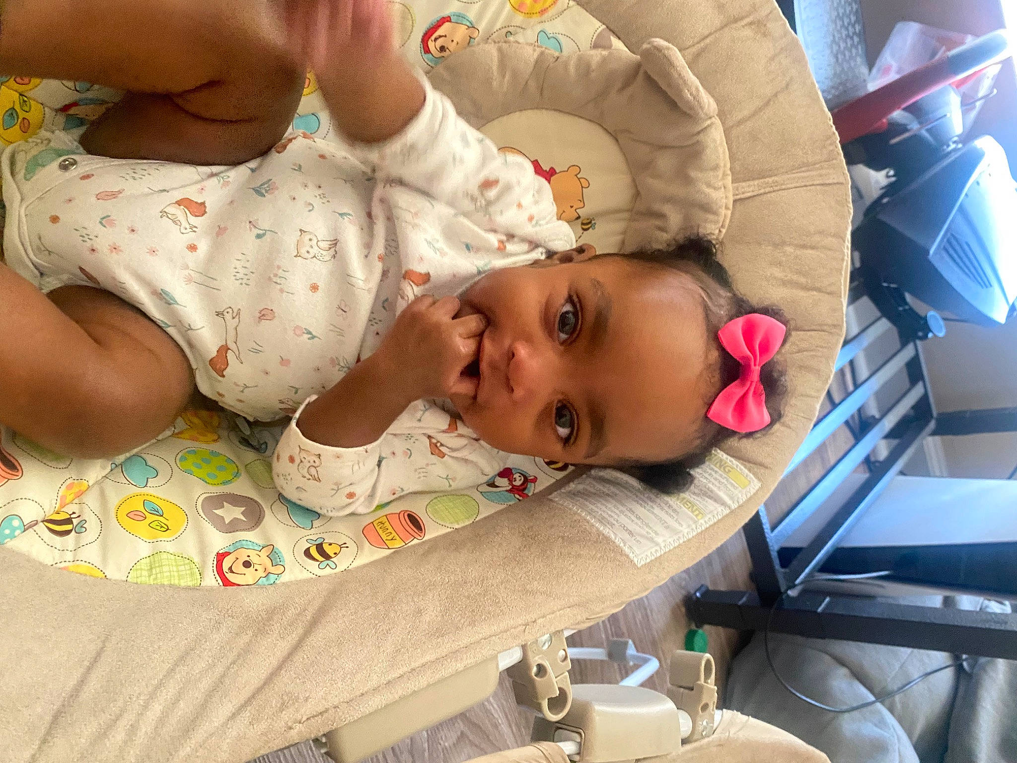 Summer joined the competition — help win amazing prizes! abdomen, arm, baby, baby_products, baby_toddler_clothing, chair, cheek, chest, child, comfort, elbow, eyelash, fun, happy, linens, pattern, person, room, sitting, skin