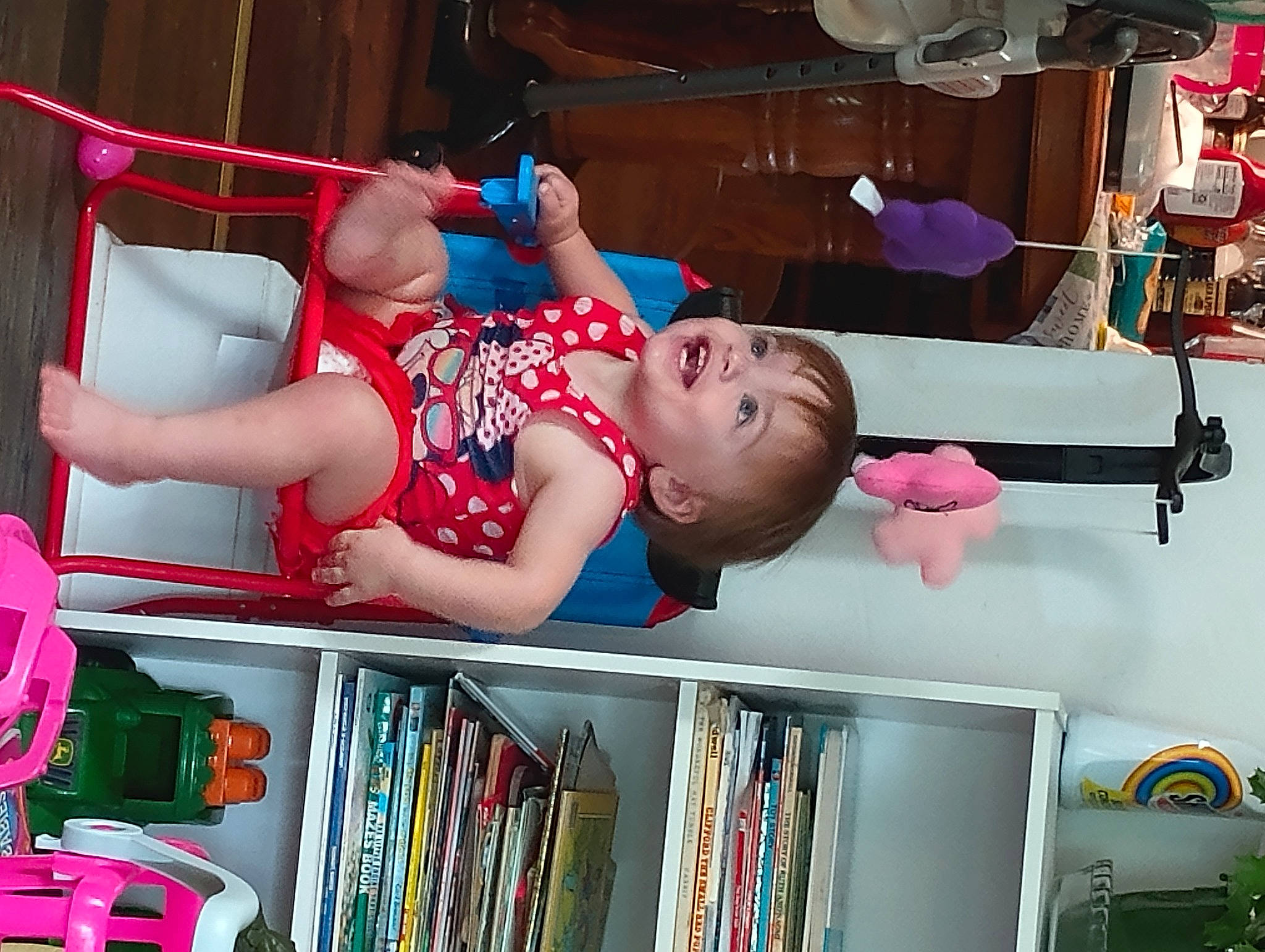 Persephone joined the competition — help win amazing prizes! baby, baby_products, baby_toddler_clothing, bookcase, chest, child, fun, happy, leisure, person, play, room, shelf, shelving, shorts, smile, t_shirt, thigh, toddler, vacation