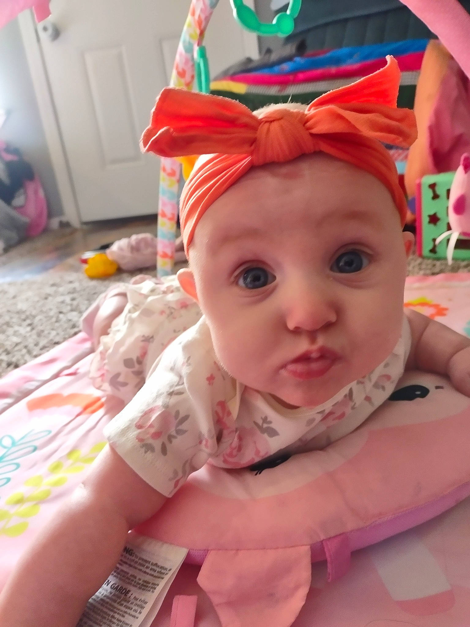 Honey is registered to the contest to win money with this photo: baby, baby_products, baby_toddler_clothing, cap, cheek, child, costume_hat, event, fashion_accessory, fun, happy, hat, headwear, leisure, linens, party_hat, party_supply, person, pink, play