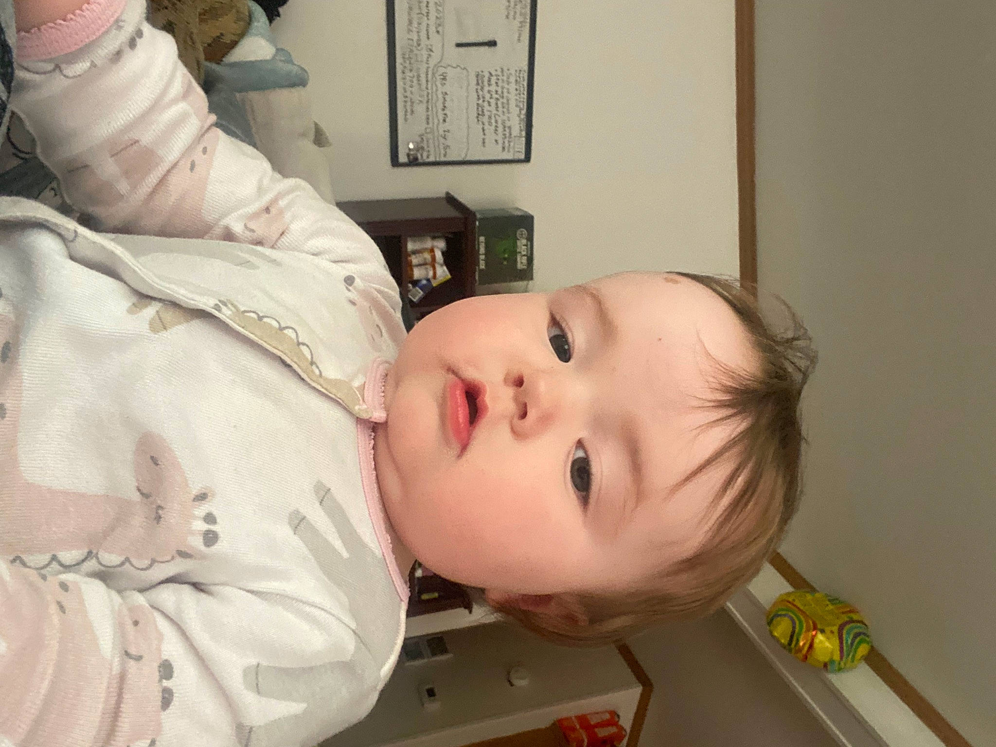 Paisleigh is registered to the contest to win money with this photo: baby, baby_products, baby_safety, baby_toddler_clothing, cheek, child, comfort, eyelash, mouth, person, room, sleeve, toddler
