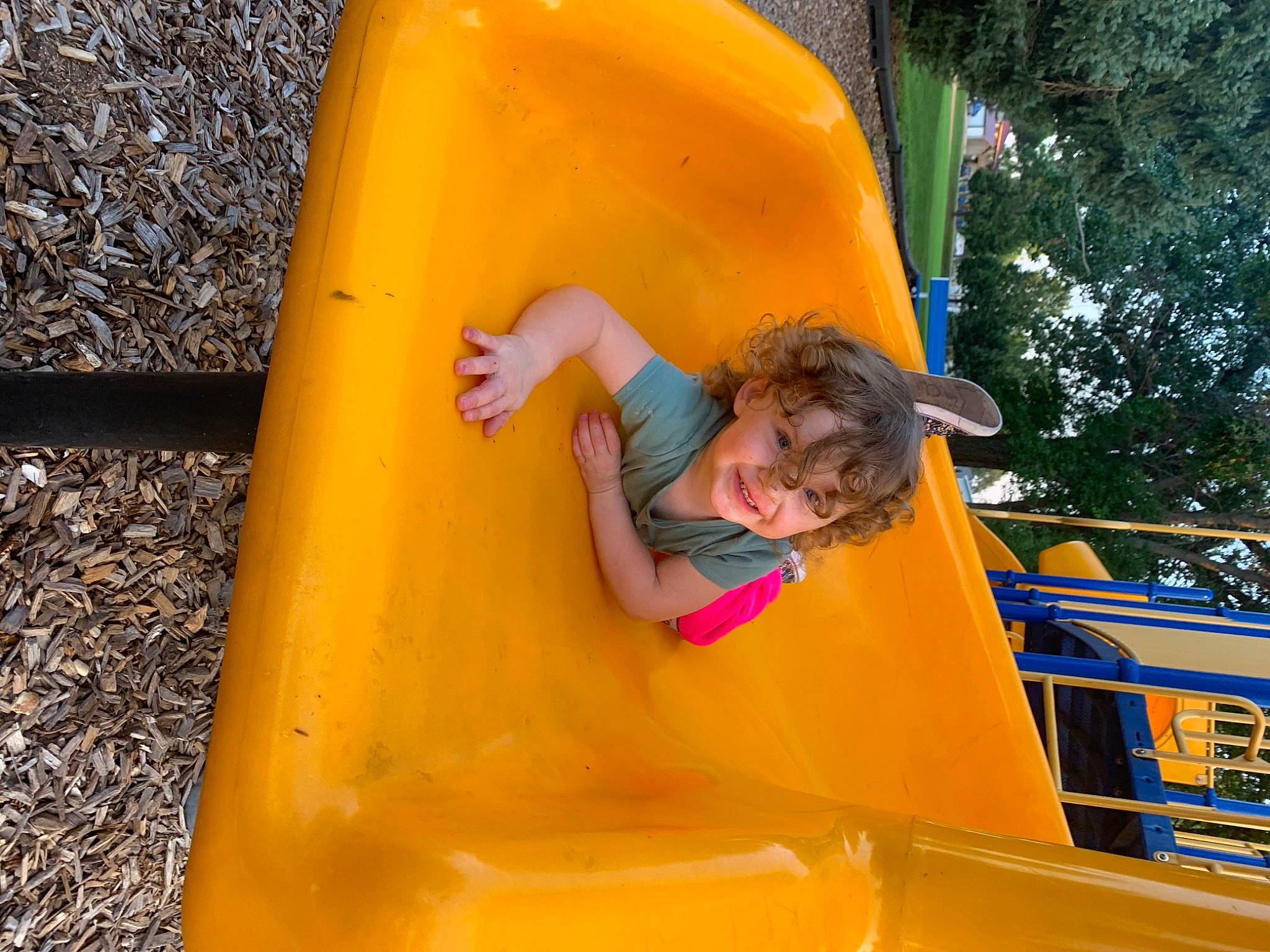 Lucille joined the competition — help win amazing prizes! automotive_exterior, bumper, child, chute, city, fun, hood, joy, leisure, motor_vehicle, outdoor_play_equipment, person, play, playground, playground_slide, recreation, smile, t_shirt, tire, toddler