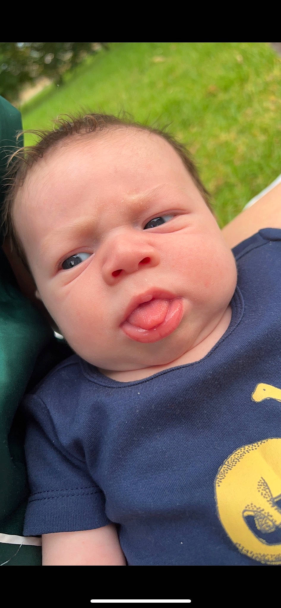 Jakobi joined the competition — help win amazing prizes! baby, baby_toddler_clothing, cheek, child, eyelash, finger, fun, gesture, grass, happy, human_body, iris, lip, mouth, nose, person, sitting, skin, sleeve, thumb