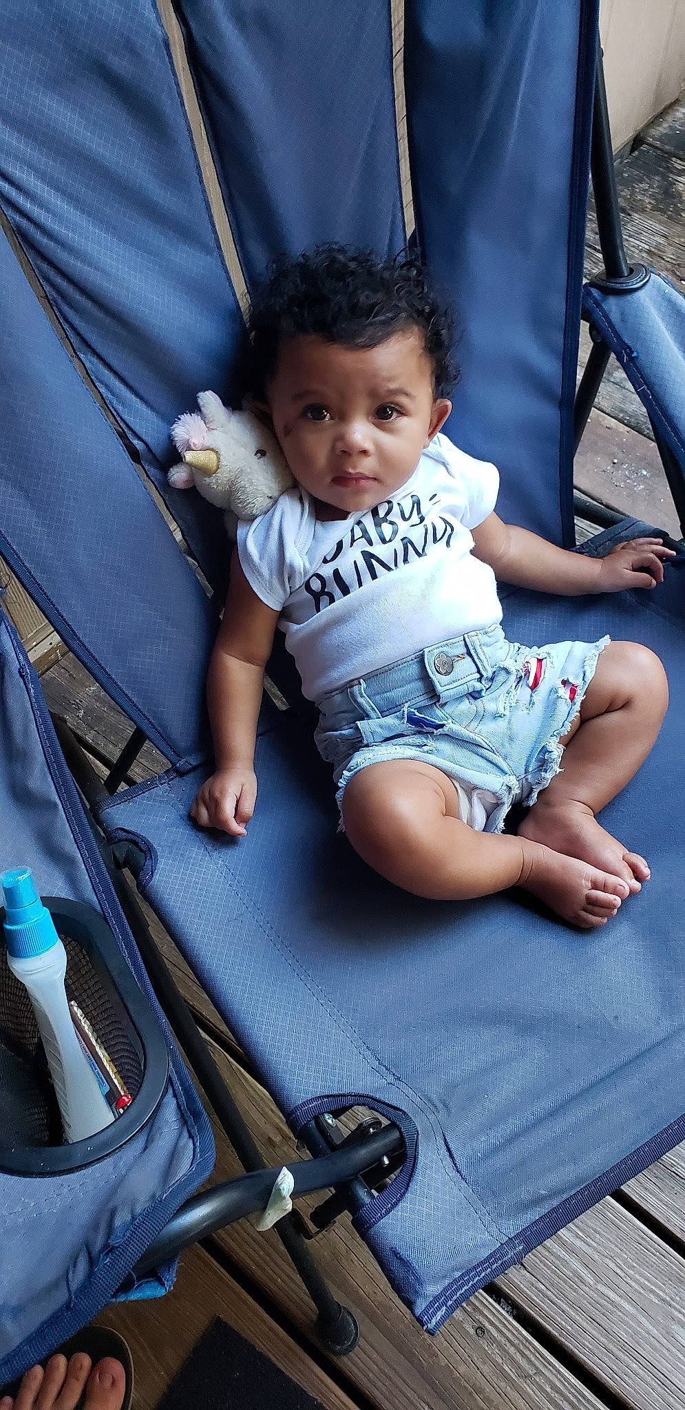 Nahla joined the competition — help win amazing prizes! automotive_design, automotive_exterior, baby_carriage, blue, bumper, hairstyle, hand, happy, human_body, joint, leg, leisure, motor_vehicle, person, product, shorts, sneakers, t_shirt, thigh, toddler