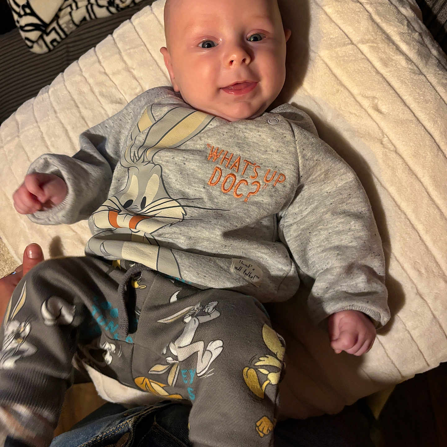 Tommy joined the competition — help win amazing prizes! baby, blanket, bodypart, clothing, couch, cushion, face, finger, furniture, hand, head, homedecor, knitwear, newborn, pants, person, photography, portrait, sweater, sweatshirt