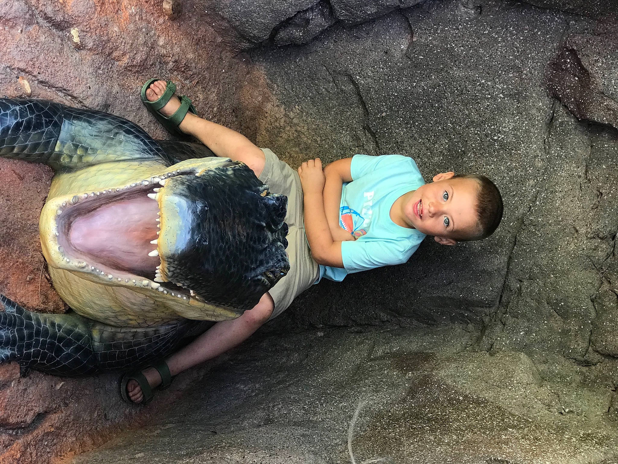 Dallas is registered to the contest to win money with this photo: baby, foot, fun, grass, hat, headgear, human_body, human_leg, joy, landscape, leg, leisure, mammal, person, personal_protective_equipment, sandal, t_shirt, thigh, toddler, tree