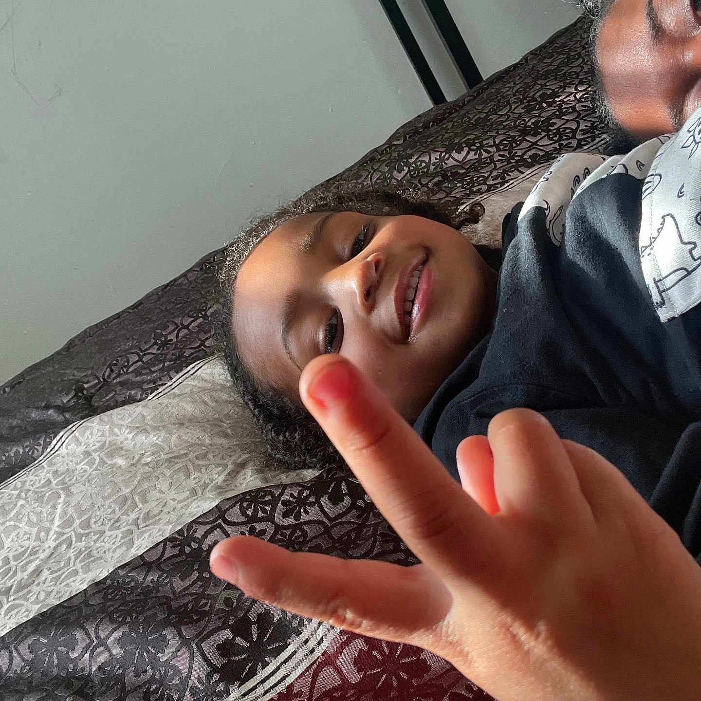 Katrell Norwood is registered to the contest to win money with this photo: baby, bed, bedroom, blanket, bodypart, cushion, face, finger, furniture, hand, happy, head, homedecor, indoors, person, photography, portrait, room, skin, smile