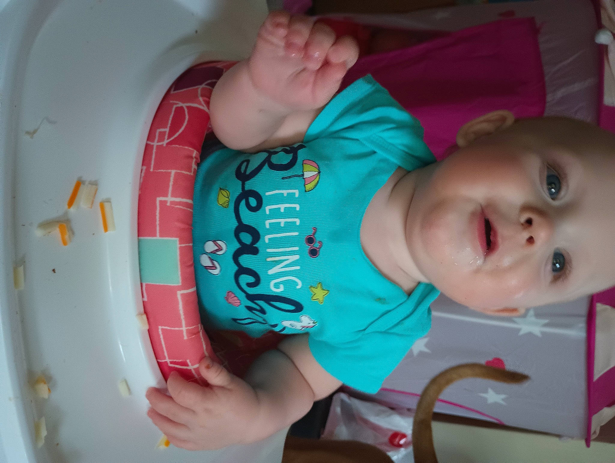 Eleanor is registered to the contest to win money with this photo: baby, baby_products, baby_safety, baby_toddler_clothing, baby_toys, cheek, child, circle, comfort, finger, fun, happy, mouth, person, pink, plastic, play, product, smile, thumb