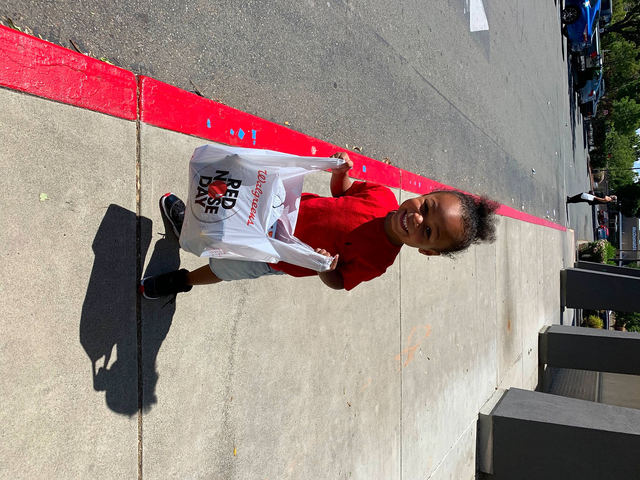 Lamont is registered to the contest to win money with this photo: joy, person, red