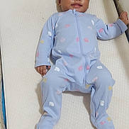Ayan is registered to the contest to win money with this photo: baby, child, infant, bassinet, crib, onesie, blue_clothing, lying_down, smiling, face, portrait, indoor, nursery, mattress, blanket, sleeping_area, baby_bed, cozy, photography, cute
