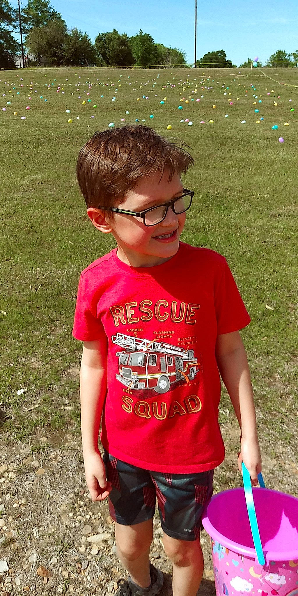 Aiden is registered to the contest to win money with this photo: child, eyewear, fun, glasses, goggles, grass, hair, happy, head, leisure, people_in_nature, person, play, recreation, shorts, sleeve, summer, sunglasses, t_shirt, toddler