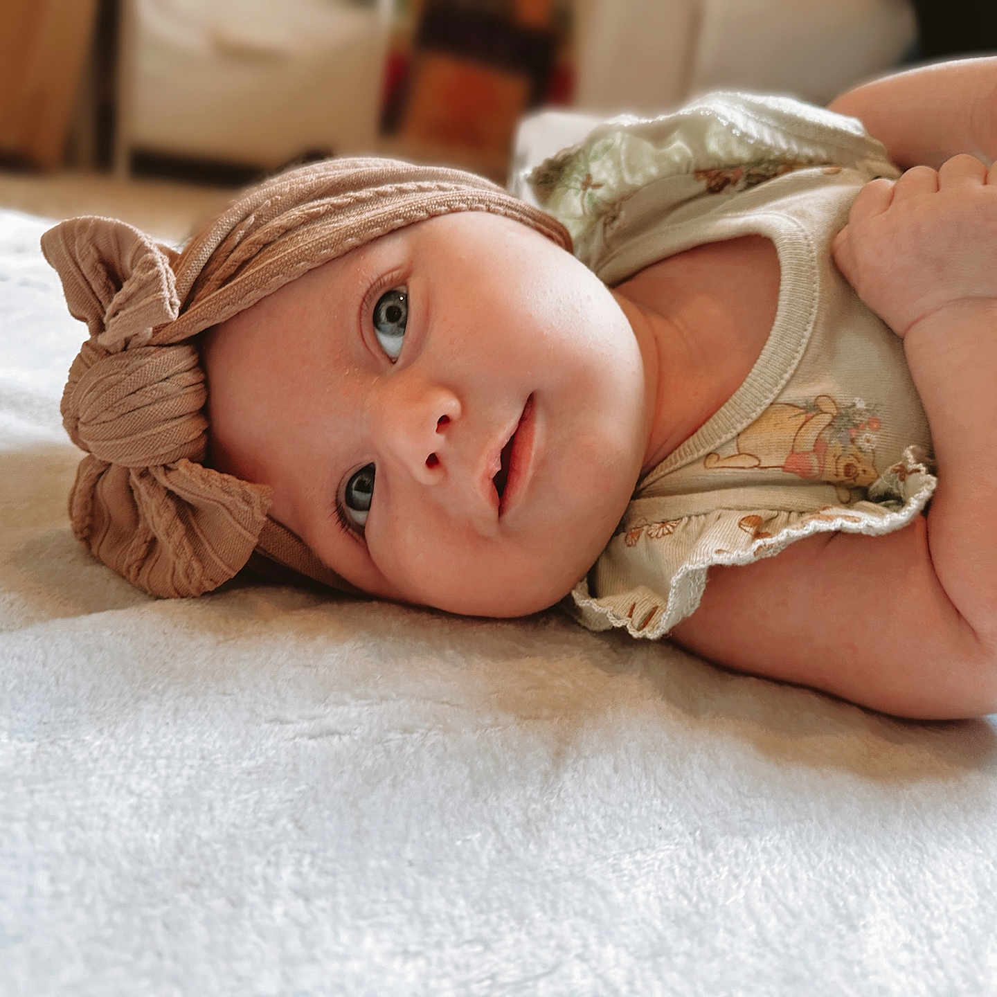 Elowyn joined the competition — help win amazing prizes! accessories, baby, beanie, bodypart, bonnet, cap, clothing, face, finger, hand, happy, hardwood, hat, head, newborn, person, photography, portrait, smile, wood