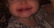 Anastasia joined the competition — help win amazing prizes! child, closeup, cracker, cute, emoji, face, food, hand, happy, holding, indoors, patterned_clothing, phone_ui, portrait, screenshot, shirt, small_hand, smiling, toddler, young_child