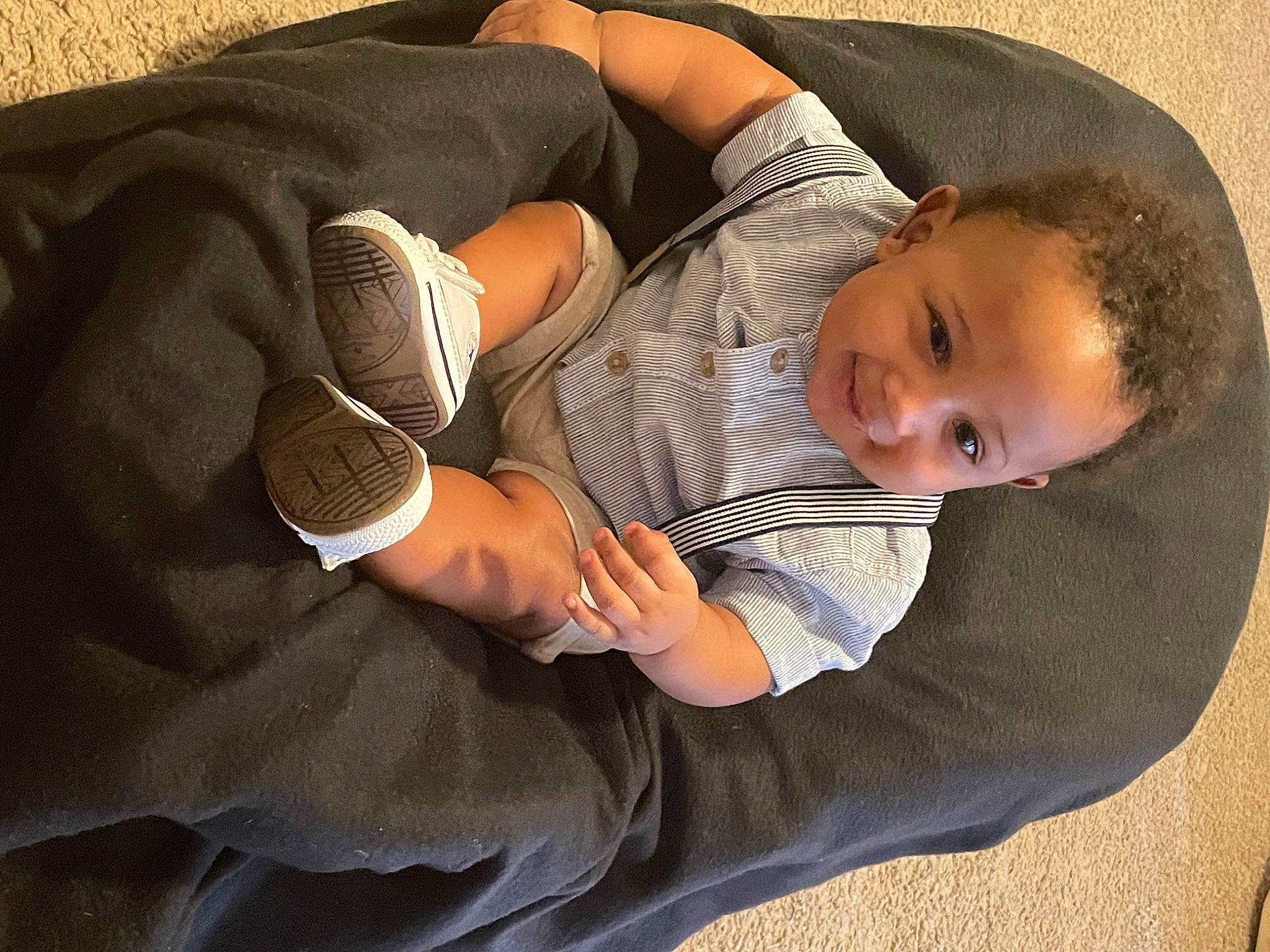 Shaimaine is registered to the contest to win money with this photo: arm, baby, baby_sleeping, baby_toddler_clothing, chest, comfort, elbow, finger, foot, gesture, human_leg, joint, joy, knee, linens, nap, person, sleeve, thigh, thumb