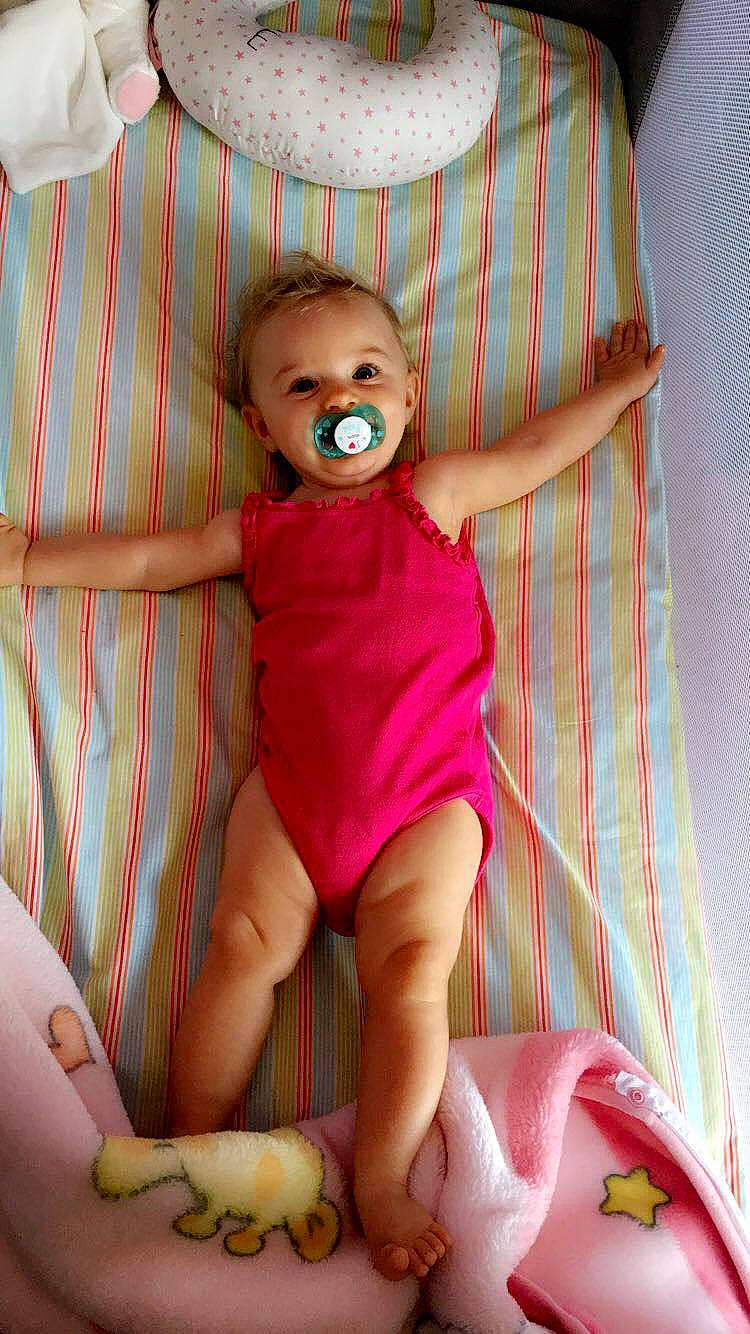 Hailey participe au concours pour gagner de l'argent avec cette photo : baby, baby_products, baby_toddler_clothing, child, linens, person, pink, textile, toddler, toy