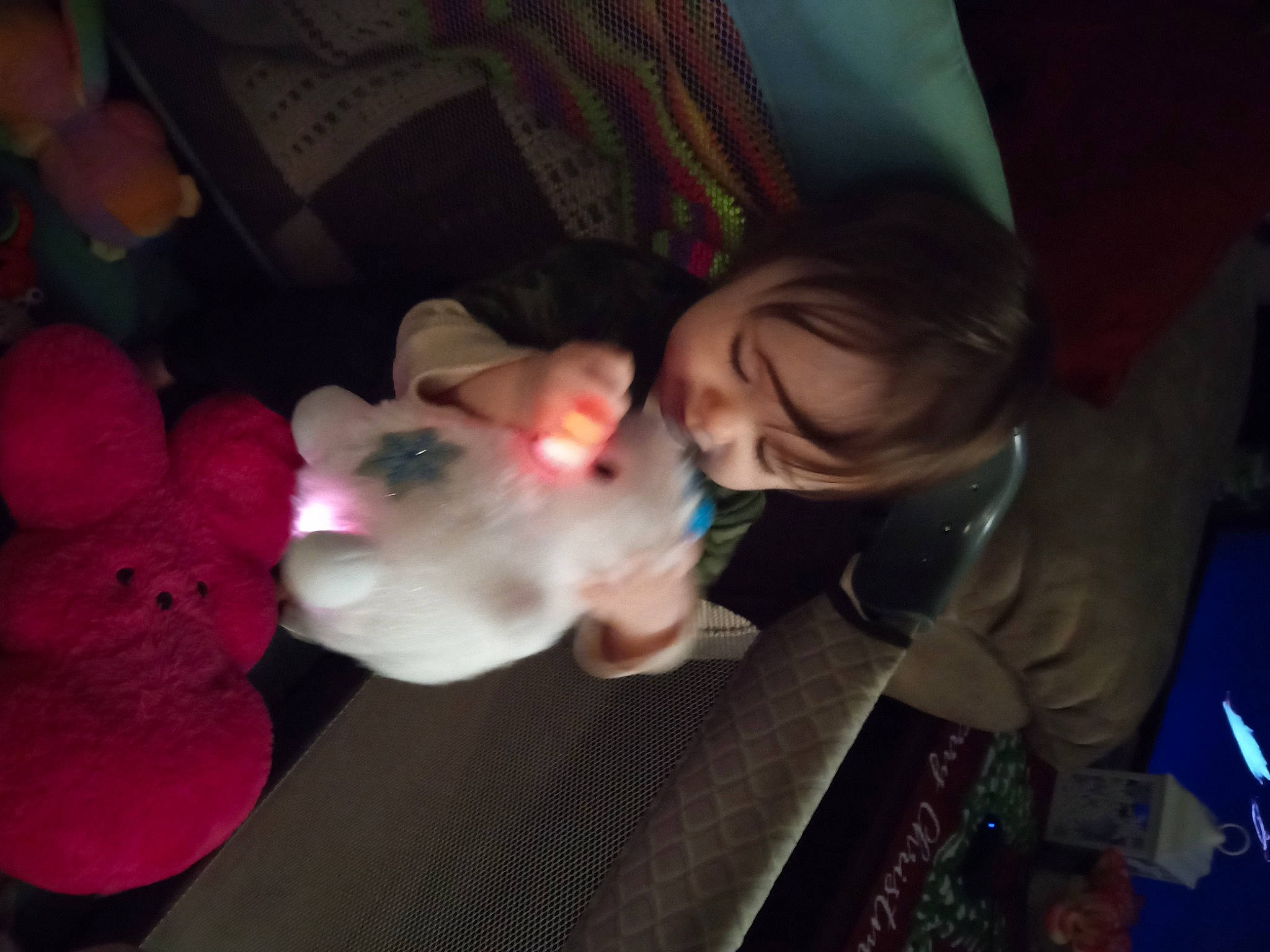 Theresa joined the competition — help win amazing prizes! cheek, child, companion_dog, dog_breed, ear, felidae, fun, fur, head, lap, person, plush, room, sitting, skin, stuffed_toy, tail, teddy_bear, toddler, toy