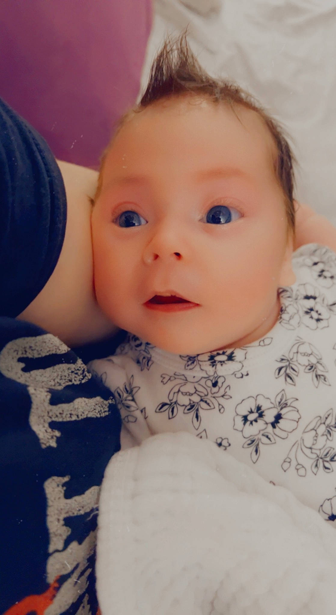 Lilith joined the competition — help win amazing prizes! baby, baby_toddler_clothing, cheek, child, close_up, comfort, eyebrow, eyelash, fashion_accessory, fun, happy, iris, linens, lip, nose, pattern, person, sitting, skin, sleeve