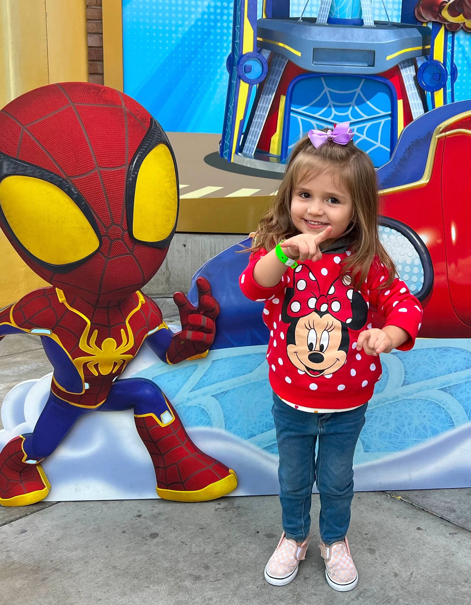 Elle joined the competition — help win amazing prizes! art, blue, child, electric_blue, event, facial_expression, fictional_character, fun, happy, joy, leisure, mascot, party_supply, person, play, recreation, red, smile, standing, t_shirt