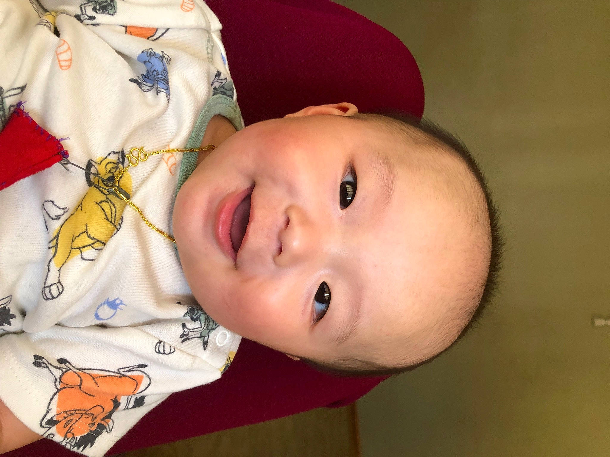 Kason is registered to the contest to win money with this photo: baby, baby_toddler_clothing, cheek, child, chin, eye, eyebrow, facial_expression, hairstyle, happy, iris, lip, mammal, mouth, neck, nose, person, skin, sleeve, smile