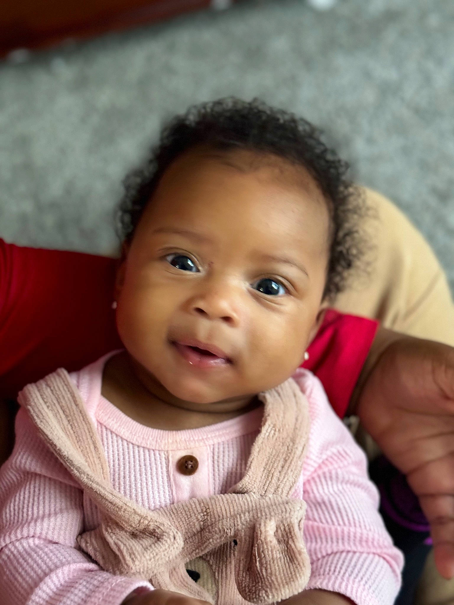 Skai is registered to the contest to win money with this photo: baby, cheek, chin, ear, eye, eyebrow, eyelash, face, forehead, gesture, hairstyle, happy, head, iris, lip, mouth, nose, person, skin, sleeve