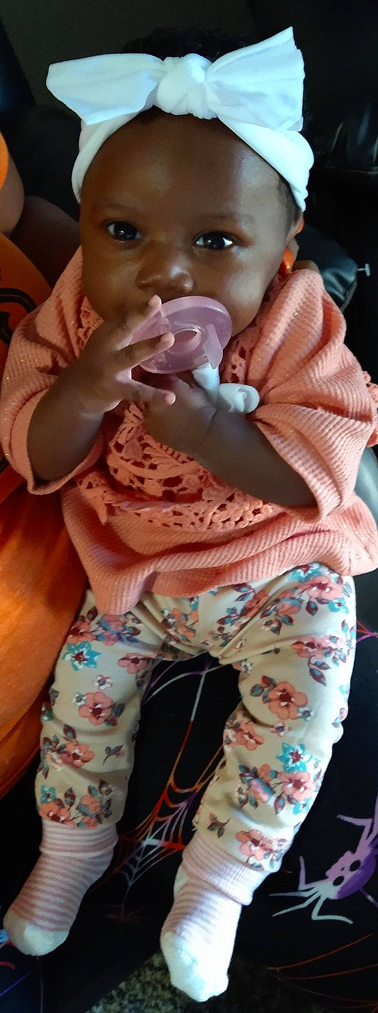 Jazlynn joined the competition — help win amazing prizes! baby, baby_toddler_clothing, cheek, child, eyebrow, eyelash, finger, happy, lip, mouth, nail, neck, nose, organ, person, pink, skin, sleeve, thigh, thumb