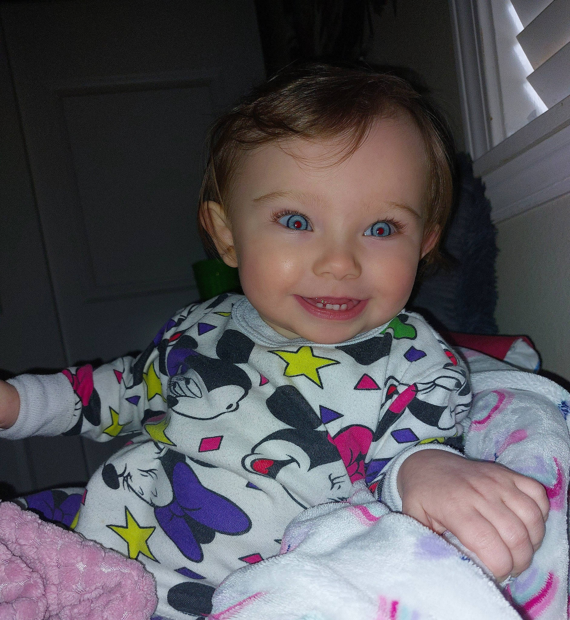 River is registered to the contest to win money with this photo: arm, baby, baby_toddler_clothing, cheek, child, comfort, dress, eyebrow, face, finger, happy, head, iris, joy, lip, nose, person, skin, sleeve, smile