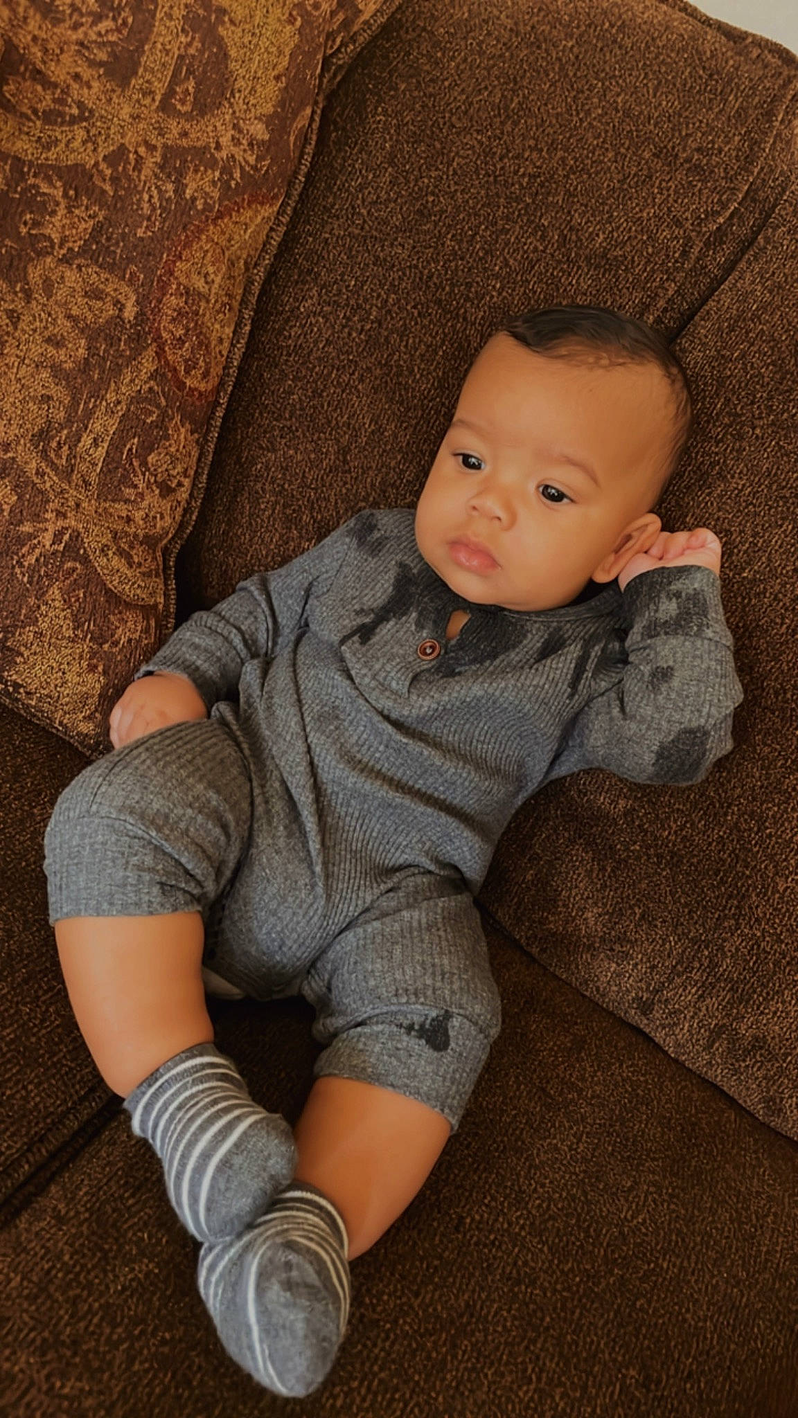 Memphis joined the competition — help win amazing prizes! baby, baby_toddler_clothing, cheek, comfort, finger, flooring, human_leg, joint, knee, leg, pattern, person, sitting, skin, sleeve, sock, textile, thigh, toddler, wood