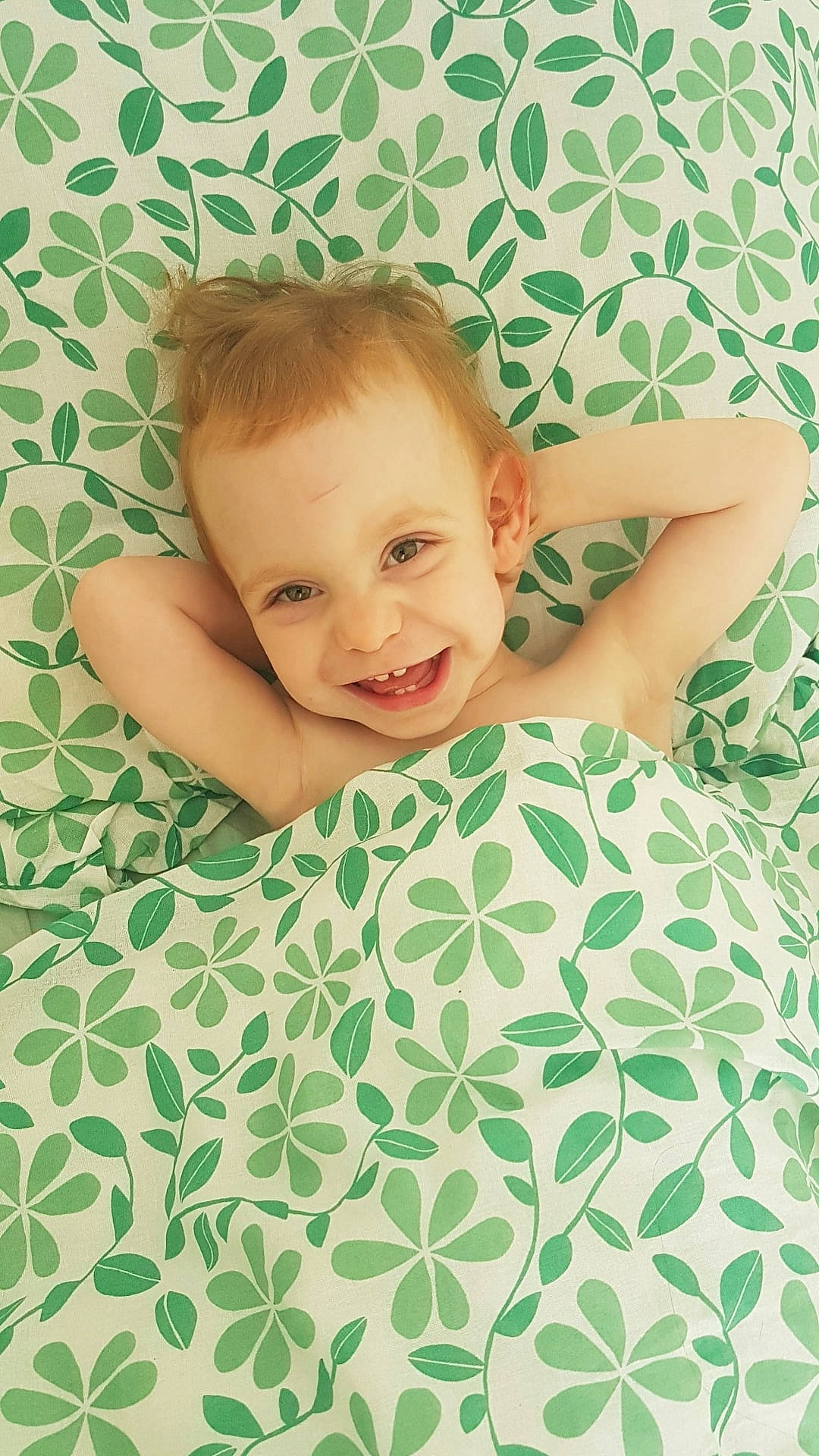 Haylie participe au concours pour gagner de l'argent avec cette photo : baby, child, design, green, head, joy, linens, pattern, person, photography, plant, product, skin, smile, textile, toddler