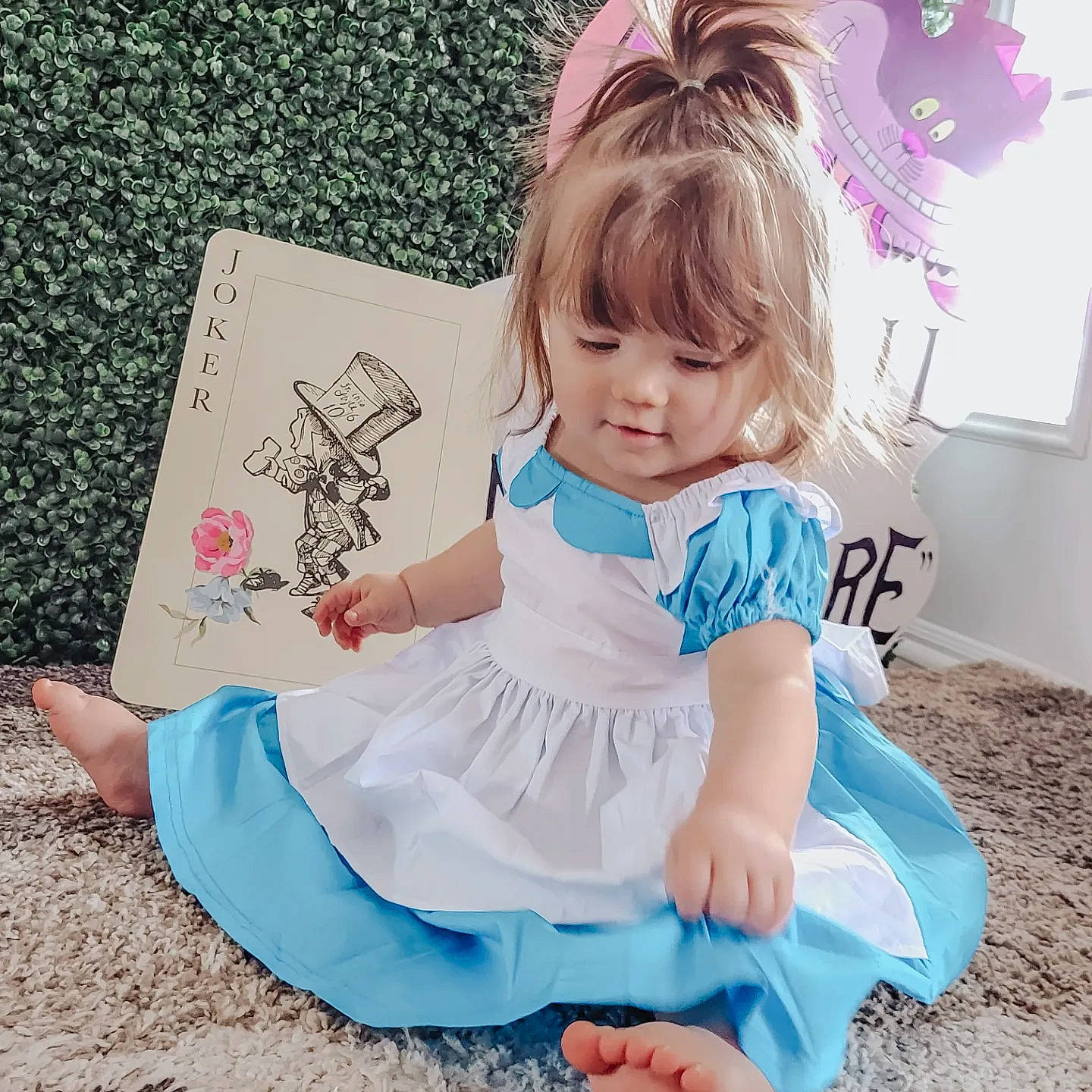 Salem joined the competition — help win amazing prizes! aqua, baby_toddler_clothing, book, child, day_dress, dress, facial_expression, finger, font, hairstyle, happy, magenta, pattern, person, pink, product, sleeve, smile, textile, toddler