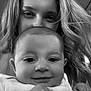Kyra is registered to the contest to win money with this photo: affection, baby, black_and_white, candid, child, close_up, eyes, face, family, hair, happy, head, holding, infant, love, person, portrait, skin, smile, woman